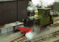 green steam locomotive
