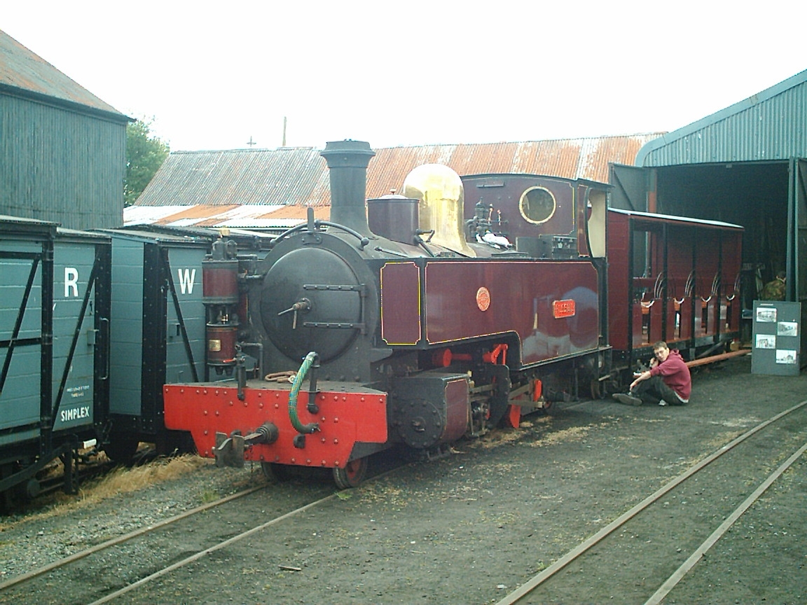 Russell rests outside the Big Shed at Gelert