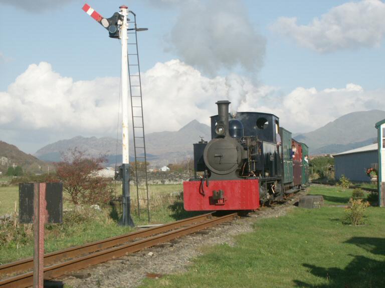 Gelert and train passing Gelert's Farm