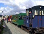 diesel locomotive with train