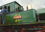 green steam locomotive