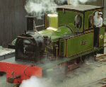 green steam locomotive