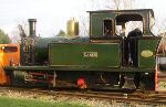 green steam locomotive