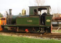 green steam locomotive