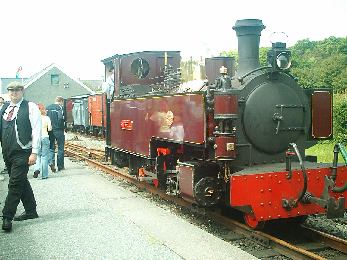 Highly polished as ever, Russell backs off the train at the Porthmadog (WHR) terminus. This was Russell
