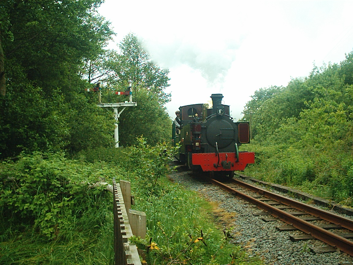 Russell steams through the greenery between Porthmadog and Pen-y-Mount. Much of the work we need to do in the coming months will get the loco into shape so it can pull trains over the steeper sections of the line, due to open in 2009.  [Thomas McNeilly]