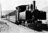 590 and train about to leave Portmadoc New Station in 1936