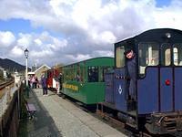 diesel locomotive with train