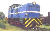 large blue diesel locomotive