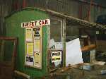 decrepit remains of wooden coach in the workshop