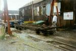 Unloading at Gelert's Farm using the gantry crane