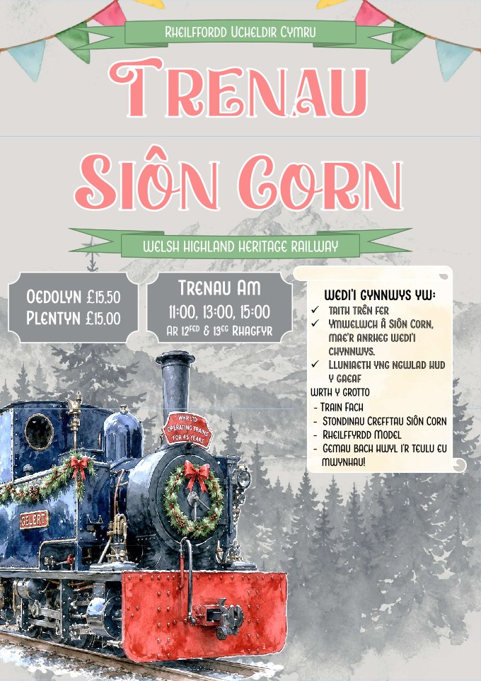 Trenau Siôn Corn 2026 Trenau Siôn Corn 2026
